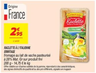 Raclette à l'italienne