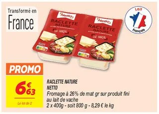 Raclette nature  