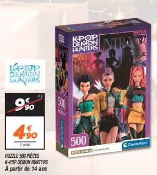 Puzzle 500 pièces k-pop demon hunters