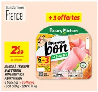 Jambon à l'étouffée sans couenne simplement bon 