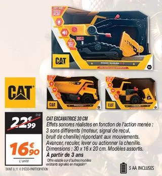 Cat excavatrice 30 cm