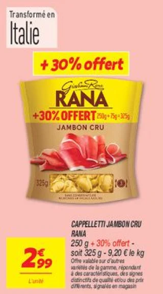 Cappelletti jambon cru 