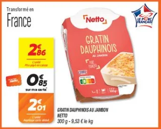Gratin dauphinois au jambon 