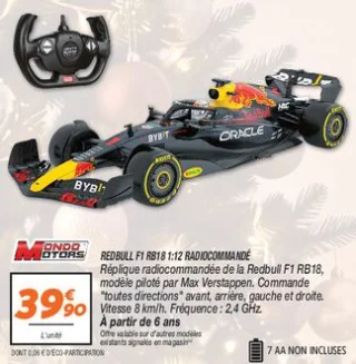  redbull f1 rb18 1:12 radiocommandé 