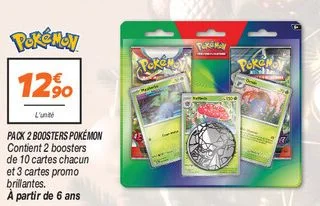Pack 2 boosters pokémon