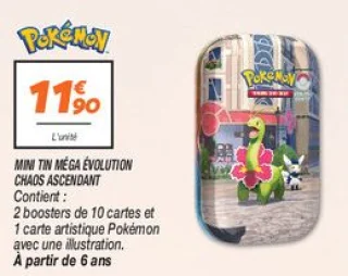 Mini tin méga évolution chaos ascendant