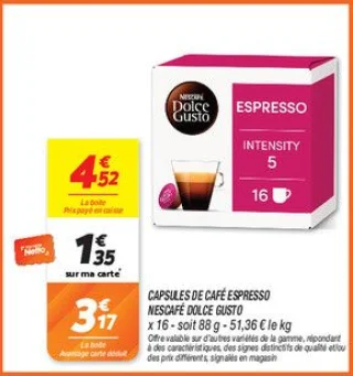 Capsules de café espresso