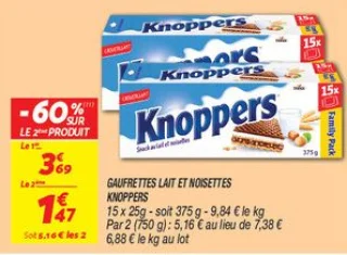 Gaufrettes  lait et noisettes