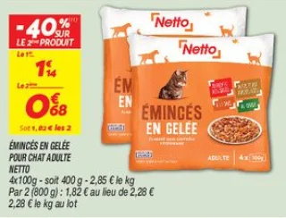 Émincés en gelée pour chat adulte