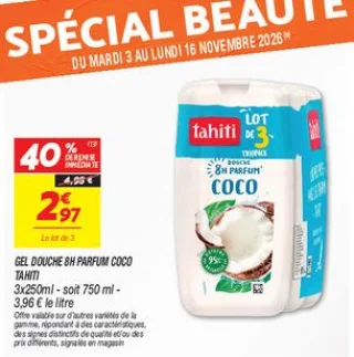 Gel douche 8h parfum coco