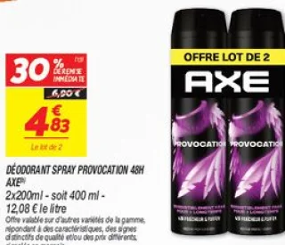 Déodorant spray Provocation 48h Axe