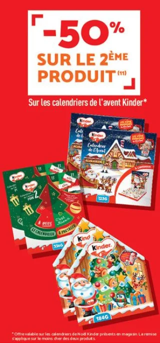 Les calendriers de l'avent kinder