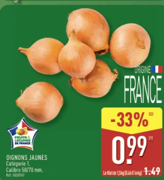 Oignons jaunes