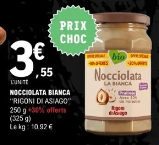 Pâte à tartiner Nocciolata Bianca Rigoni di Asiago