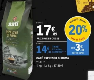 Café grains Espresso di Roma Sati