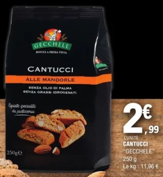 Biscuits Cantucci aux amandes Gecchele