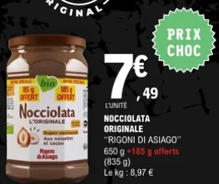 Pâte à tartiner Nocciolata originale Rigoni di Asiago