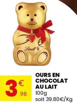 Ours en chocolat au lait Lindt
