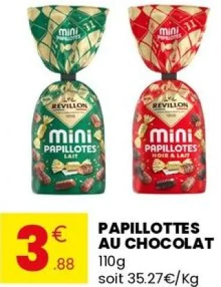 Papillottes au chocolat Révillon