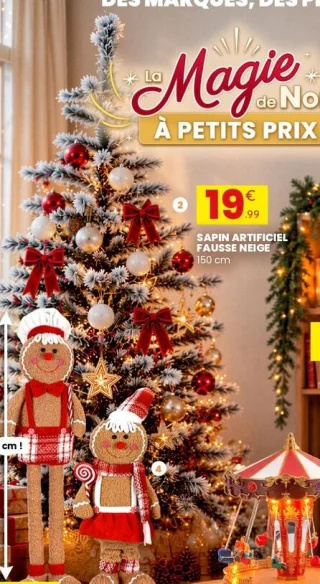 Sapin artificiel fausse neige 150 cm
