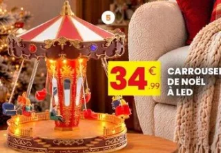 Carrousel de Noël à LED