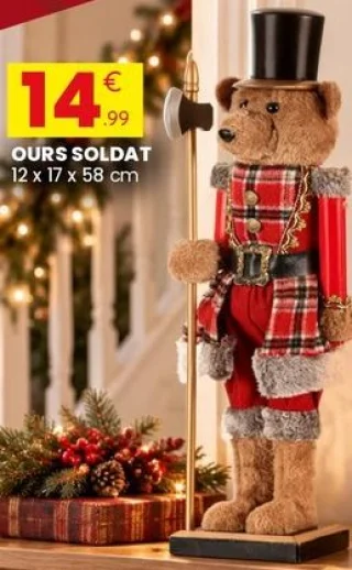 Ours soldat 12 x 17 x 58 cm