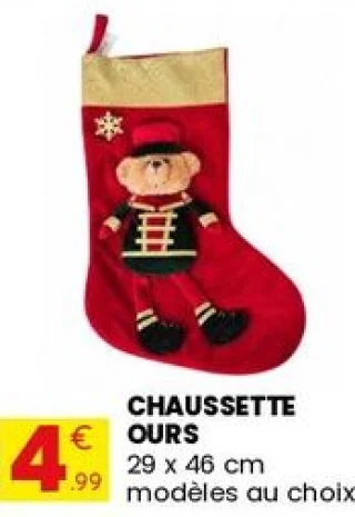 Chaussette Ours 29 x 46 cm
