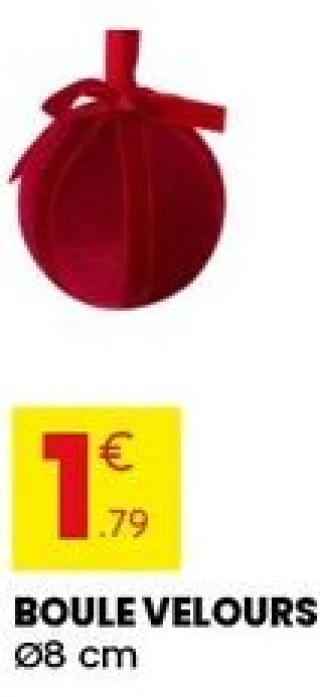 Boule velours Ø8 cm