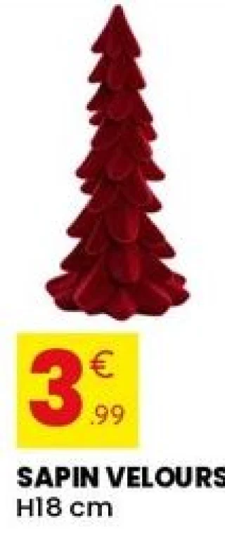 Sapin velours H18 cm