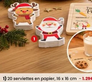 20 serviettes en papier