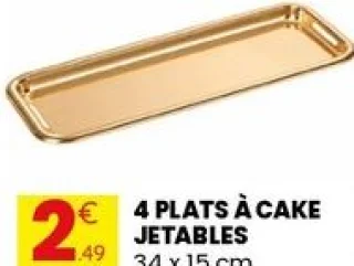 4 plats à cake jetables