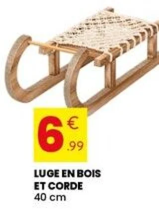 Luge en bois et corde
