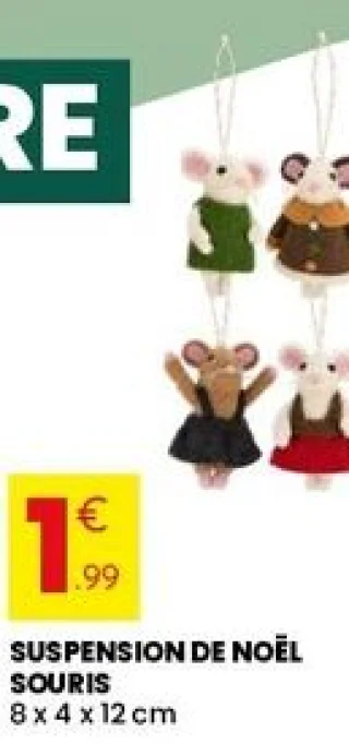 Suspension de Noël souris