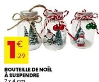 Bouteille de Noël à suspendre