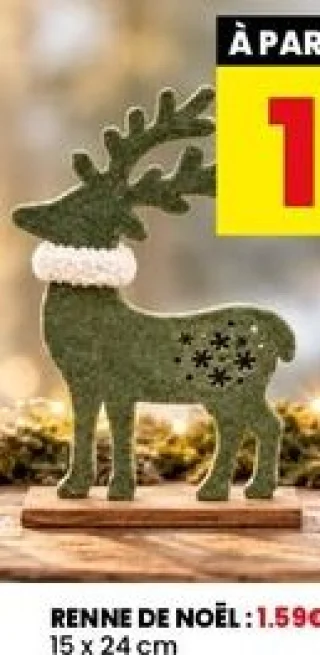 RENNE DE NOËL 15 x 24 cm