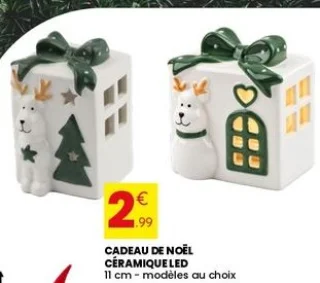 CADEAU DE NOËL CÉRAMIQUE LED 11 cm