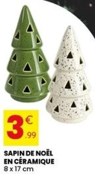 SAPIN DE NOËL EN CÉRAMIQUE 8 x 17 cm