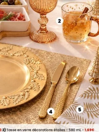 Tasse en verre décorations étoiles 580 mL