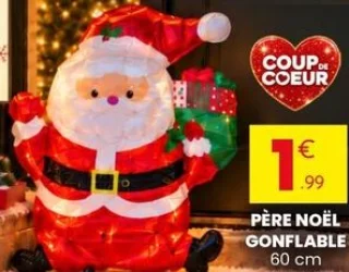 Père Noël gonflable 60 cm