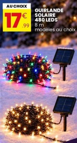 Guirlande solaire 480 LEDs 8 m