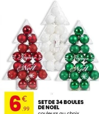 Set de 34 boules de Noël