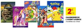 Calendrier de l'Avent Licence (Jurassic World, Pokémon, Paw Patrol...)
