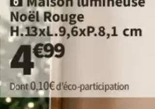 Maison lumineuse Noël Rouge
