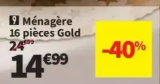 Ménagère 16 pièces Gold