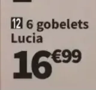 6 gobelets Lucia