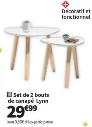 Set de 2 bouts de canapé Lynn