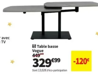 Table basse Vogue