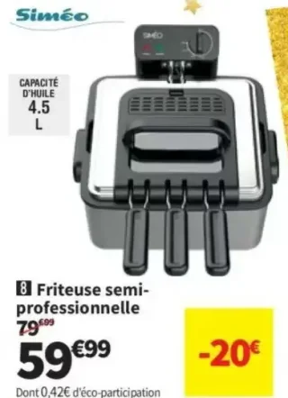Friteuse semi-professionnelle Siméo FHL450