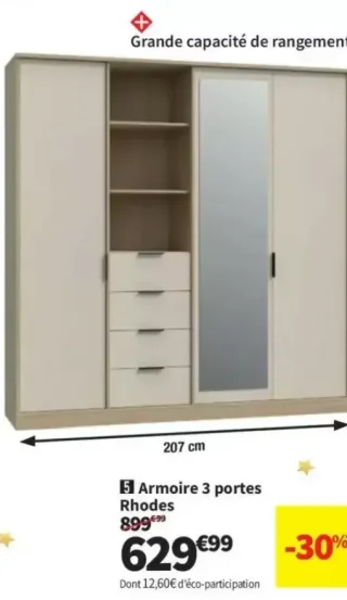 Armoire 3 portes Rhodes