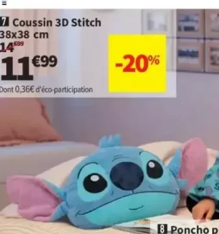 Coussin 3D Stitch 38x38 cm
